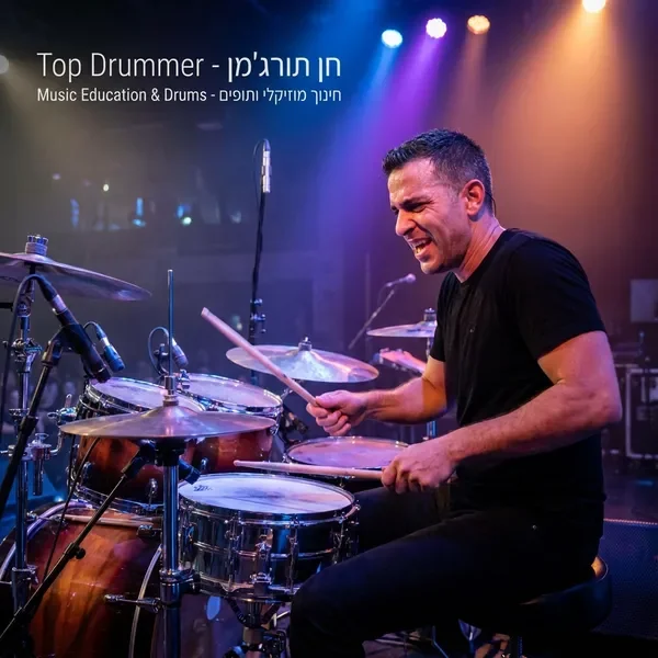 חן תורג'מן מתופף בהופעה חיה