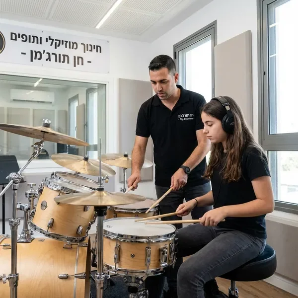 שיעור תופים פרטי עם הדרכה אישית מקצועית